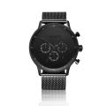 Private Label 100pcs Embossed Minimalist Watches Japan VD53 Men Chrono High Quality Luxury Chronoscope Watch